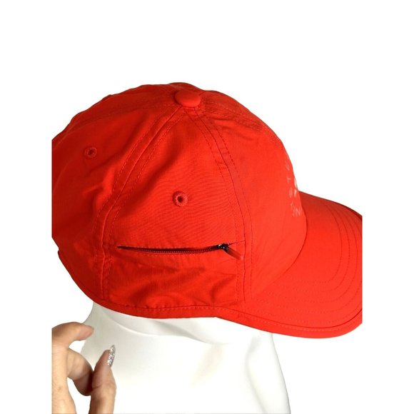 Adidas x Stella McCartney Red Baseball Cap Logo Drawstring Zip Pocket sweatband - Picture 4 of 15
